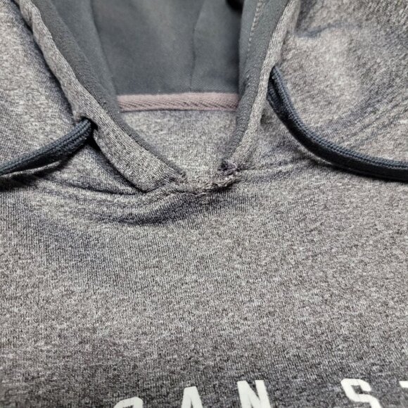 MSU Spartan Michigan State University Hoodie Mens Large 42 44 Green Gray Big Ten - Picture 5 of 7